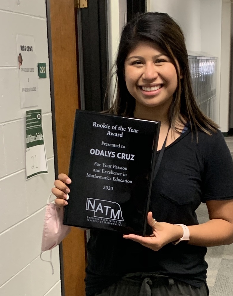 Nebraska Association of Teachers of Mathematics' "Rookie Of The Year"