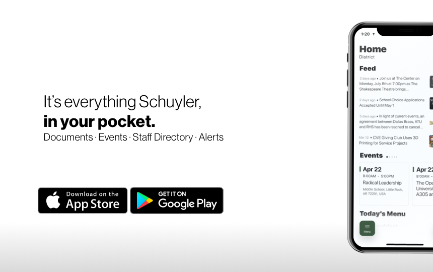 Schuyler's Updated Mobile App! Schuyler Middle School