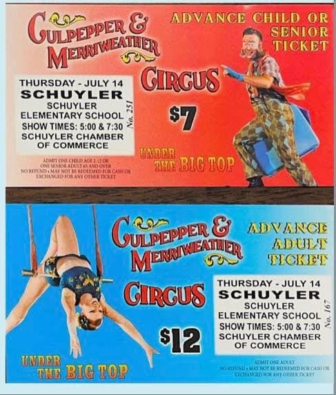 Circus July 14 in Schuyler