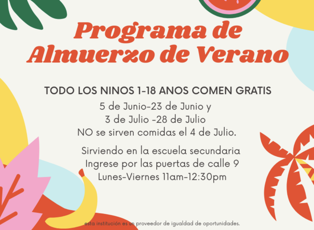 Summer Lunch Program - Spanish